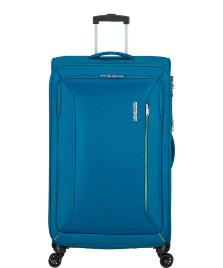 Maleta de viaje blanda extensible 56cm/66cm/76cm/86cm, 10kg/15kg/20kg/23kg,  de tela poliéster Pissa Azul